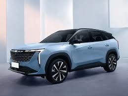 Blauer Geely Atlas Boue Mini SUV Benziner Stadtwagen Hochgeschwindigkeit